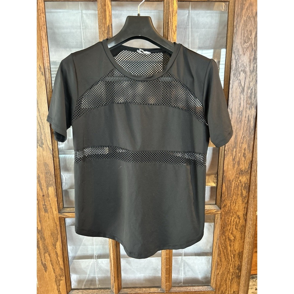 Varley Women's Small Athletic Performance Mesh Shirt Black